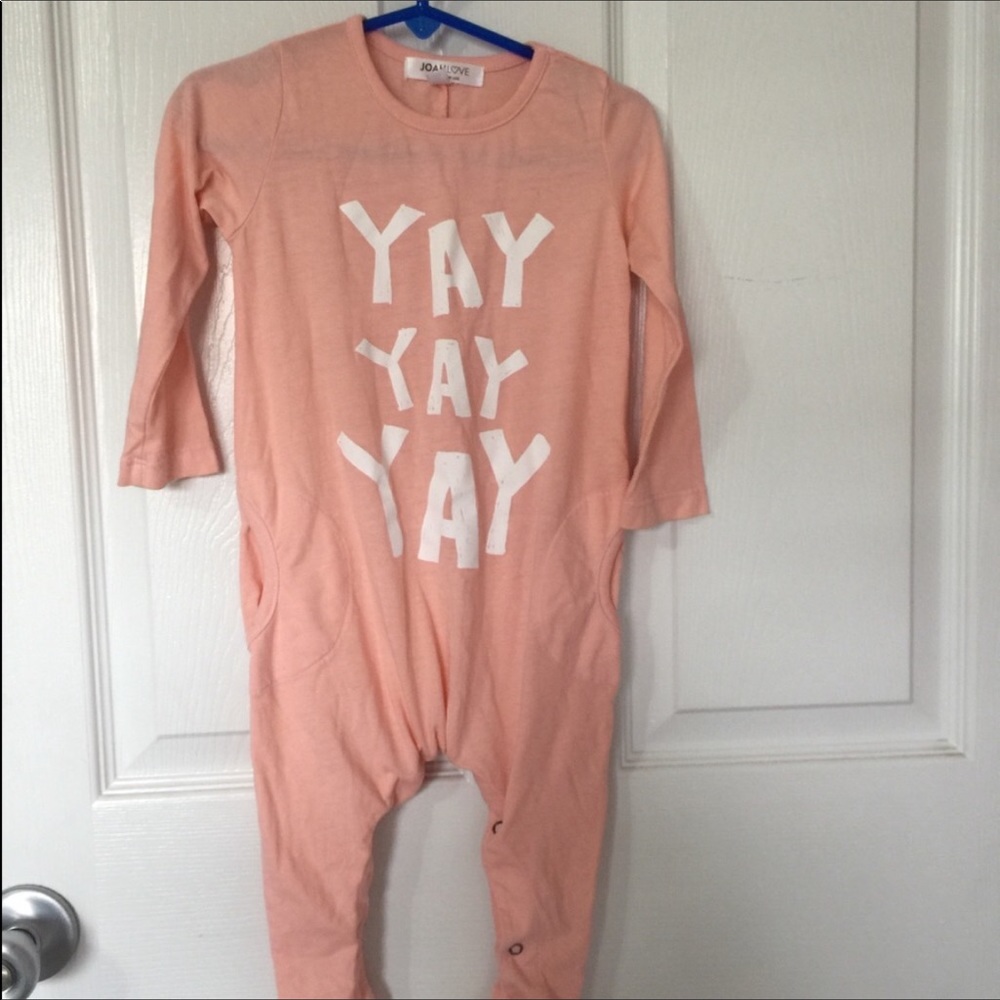 Joah Love Jersey Girl’s Long Sleeve Romper NWOT